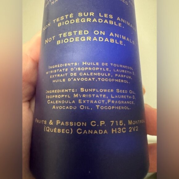 Fruits & Passion Green Apple Bath Oil Huile de Bain Pomme Verte Unused - Picture 5 of 7